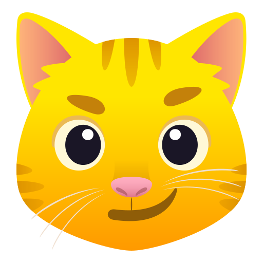 Cat with Wry Smile as drawn by JoyPixels in 9.0