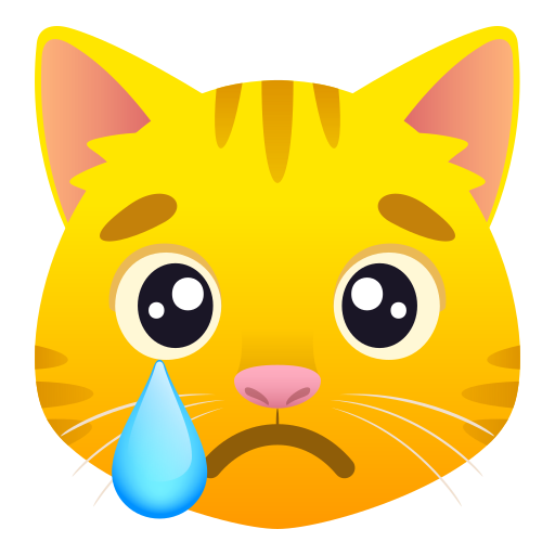 Crying Cat as drawn by JoyPixels in 9.0