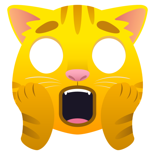 Weary Cat as drawn by JoyPixels in 9.0
