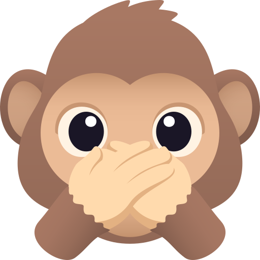 Speak-No-Evil Monkey as drawn by JoyPixels in 9.0