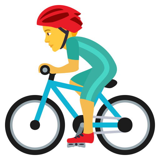 Man Biking as drawn by JoyPixels in 9.0