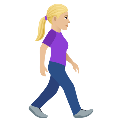 Woman Walking Facing Right: Medium-Light Skin Tone, the design in this release