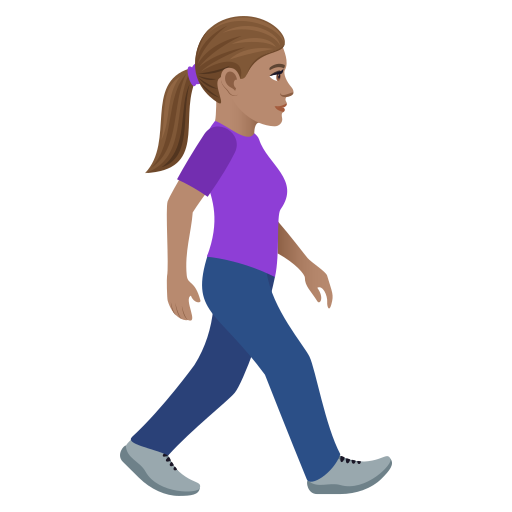Woman Walking Facing Right: Medium Skin Tone, the design in this release