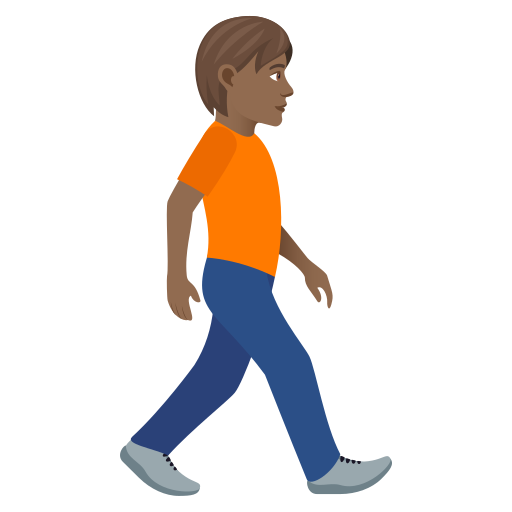 Person Walking Facing Right: Medium-Dark Skin Tone, the design in this release