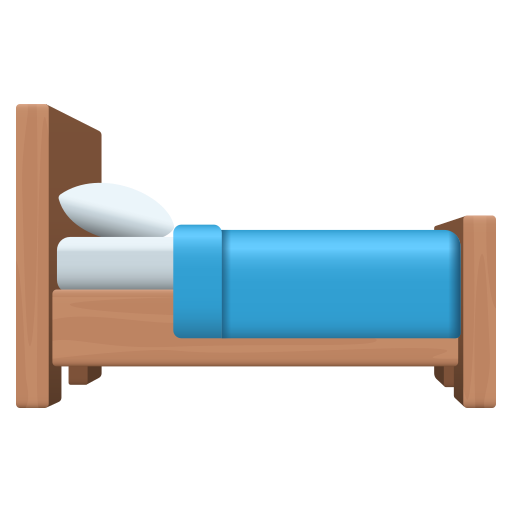 Bed as drawn by JoyPixels in 9.0