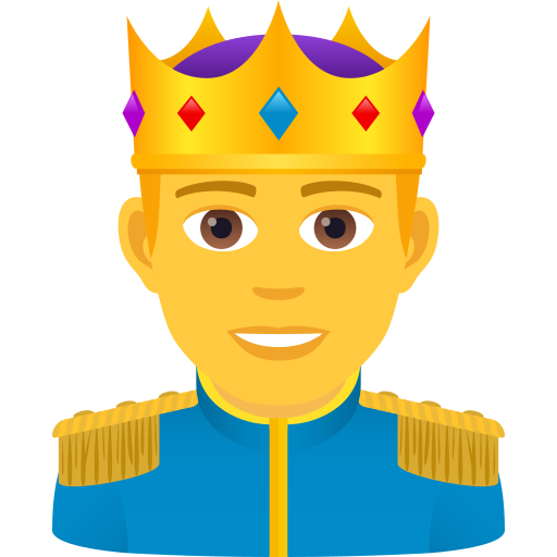 Prince as drawn by JoyPixels in 9.0