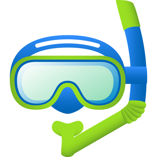 Diving Mask as drawn by JoyPixels in 9.0