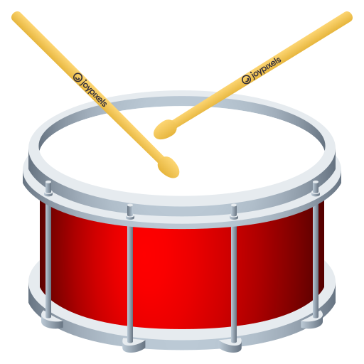 Drum as drawn by JoyPixels in 9.0