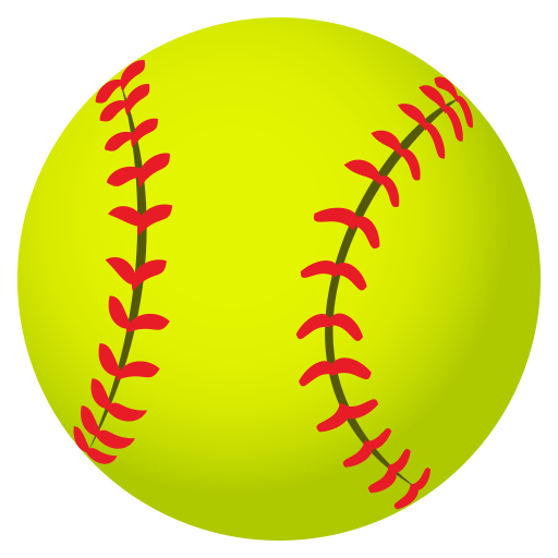 Softball as drawn by JoyPixels in 9.0