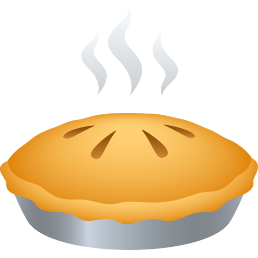 Pie as drawn by JoyPixels in 9.0