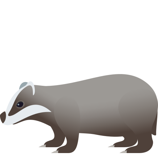 Badger as drawn by JoyPixels in 9.0