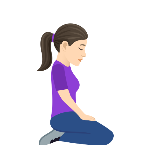 Woman Kneeling Facing Right: Light Skin Tone, the design in this release