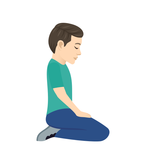 Man Kneeling Facing Right: Light Skin Tone, the design in this release