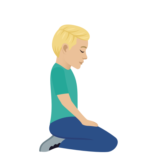 Man Kneeling Facing Right: Medium-Light Skin Tone, the design in this release