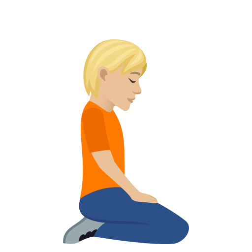 Person Kneeling Facing Right: Medium-Light Skin Tone, the design in this release