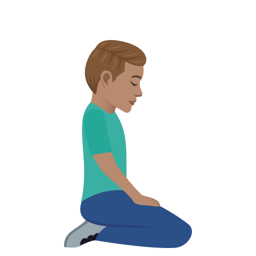 Man Kneeling Facing Right: Medium Skin Tone, the design in this release