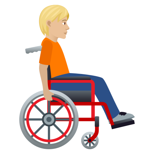 Person in Manual Wheelchair Facing Right: Medium-Light Skin Tone, the design in this release