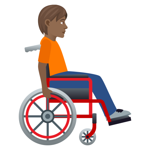 Person in Manual Wheelchair Facing Right: Medium-Dark Skin Tone, the design in this release