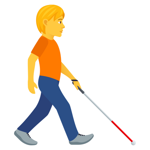 Person with White Cane Facing Right, the design in this release
