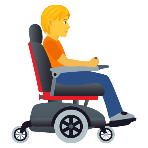 Person in Motorized Wheelchair Facing Right, the design in this release