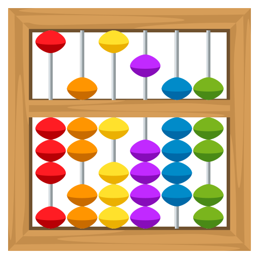 Abacus as drawn by JoyPixels in 9.0