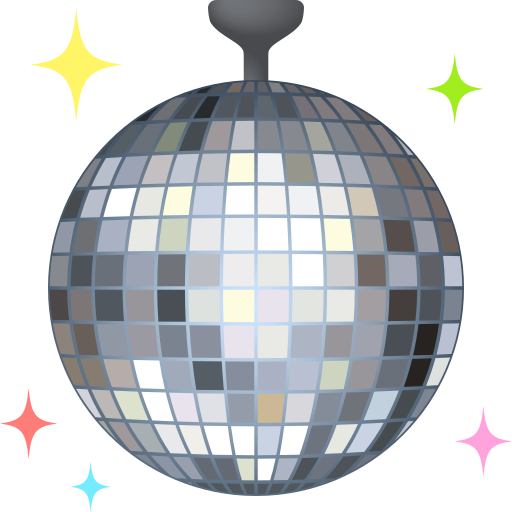 Mirror Ball as drawn by JoyPixels in 9.0
