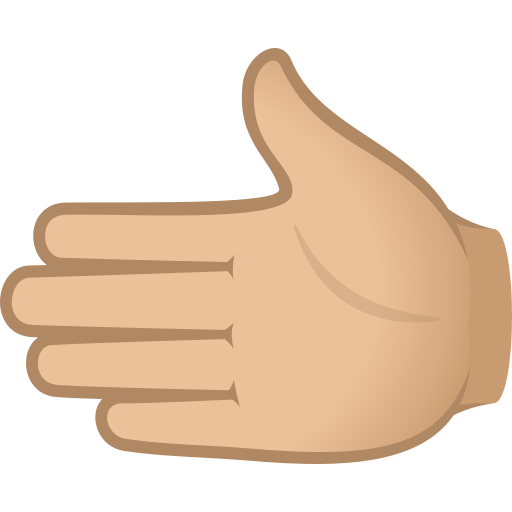 Leftwards Hand: Medium-Light Skin Tone, the design in this release