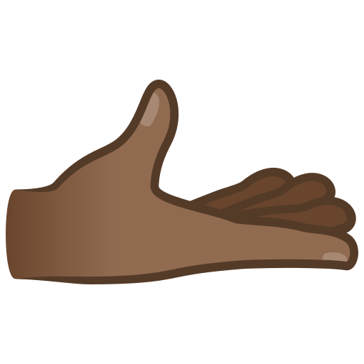 Palm up Hand: Medium-Dark Skin Tone, the design in this release