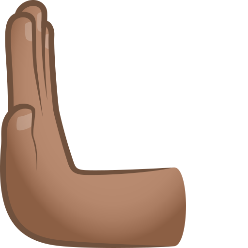 Leftwards Pushing Hand: Medium Skin Tone, the design in this release