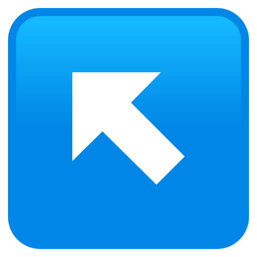 Up-Left Arrow as drawn by JoyPixels in 9.0