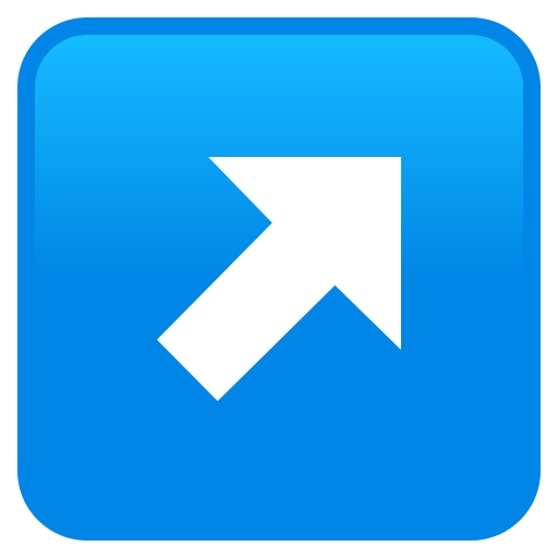 Up-Right Arrow as drawn by JoyPixels in 9.0
