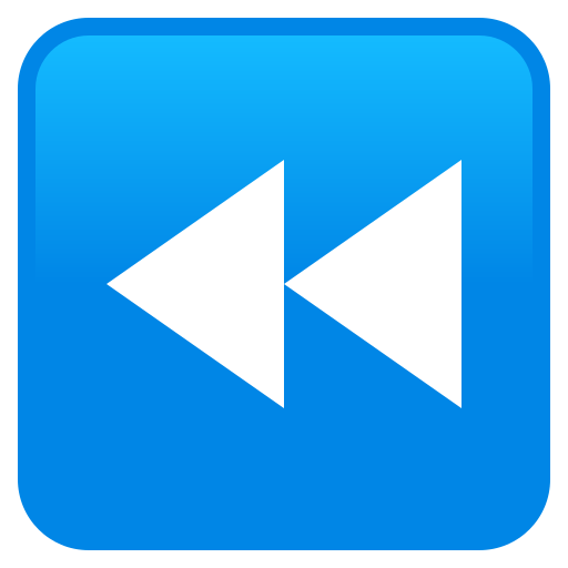 Fast Reverse Button as drawn by JoyPixels in 9.0