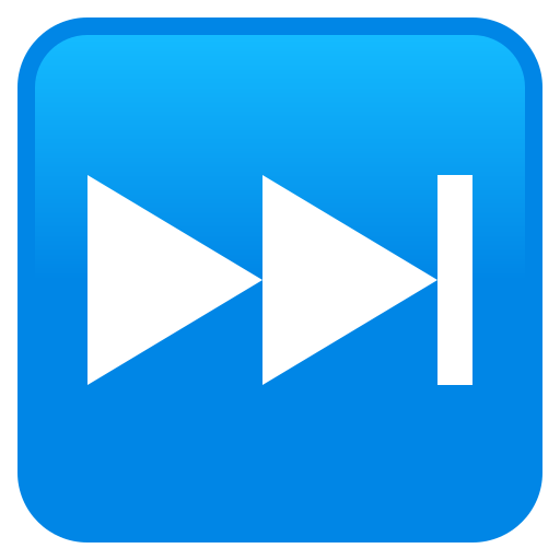 Next Track Button as drawn by JoyPixels in 9.0