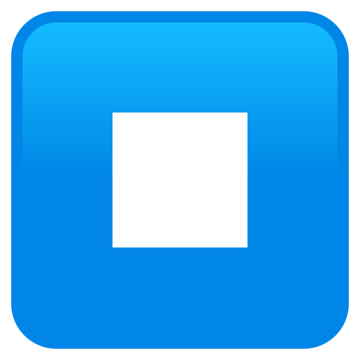 Stop Button as drawn by JoyPixels in 9.0