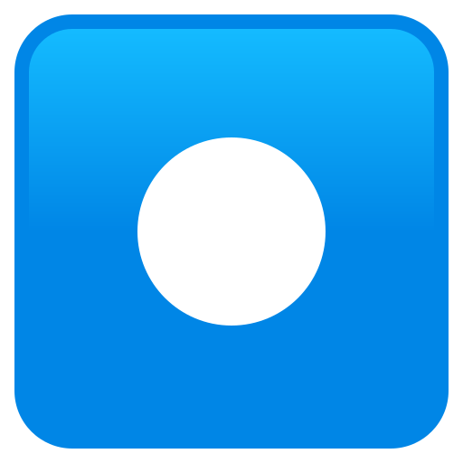 Record Button as drawn by JoyPixels in 9.0