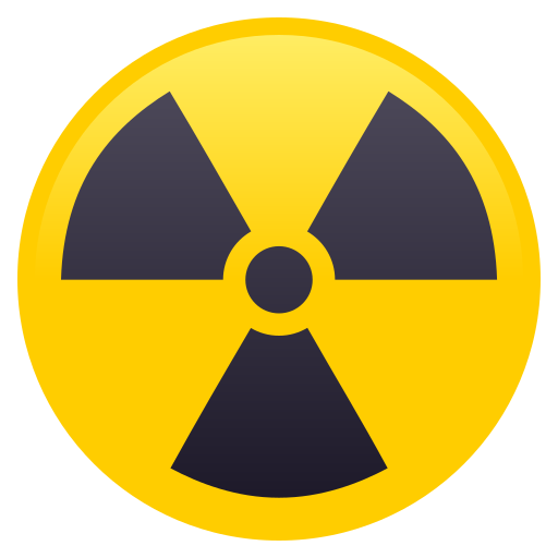 Radioactive as drawn by JoyPixels in 9.0