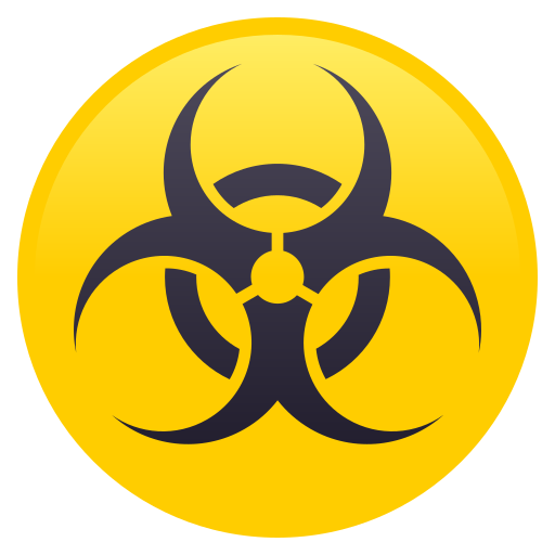 Biohazard as drawn by JoyPixels in 9.0