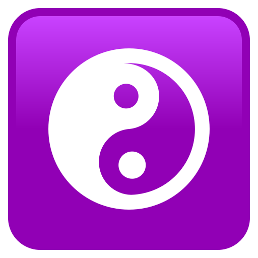 Yin Yang as drawn by JoyPixels in 9.0