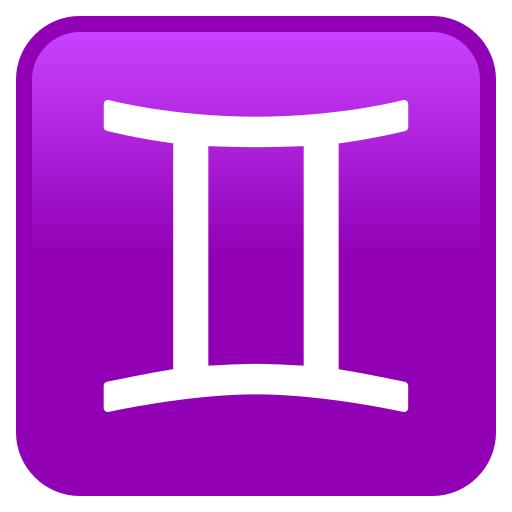 Gemini as drawn by JoyPixels in 9.0