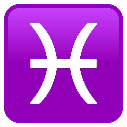 Pisces as drawn by JoyPixels in 9.0