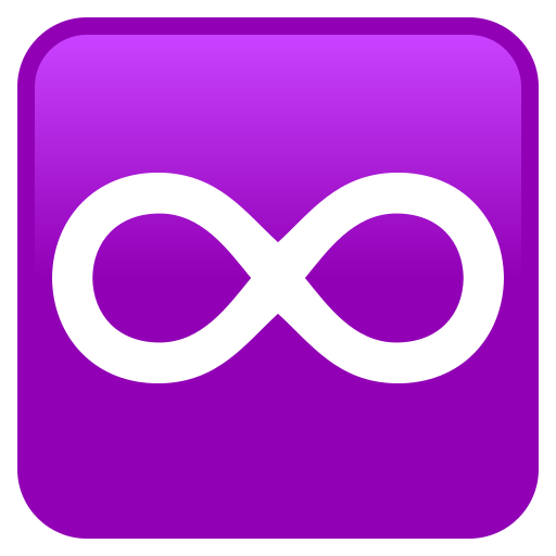 Infinity as drawn by JoyPixels in 9.0