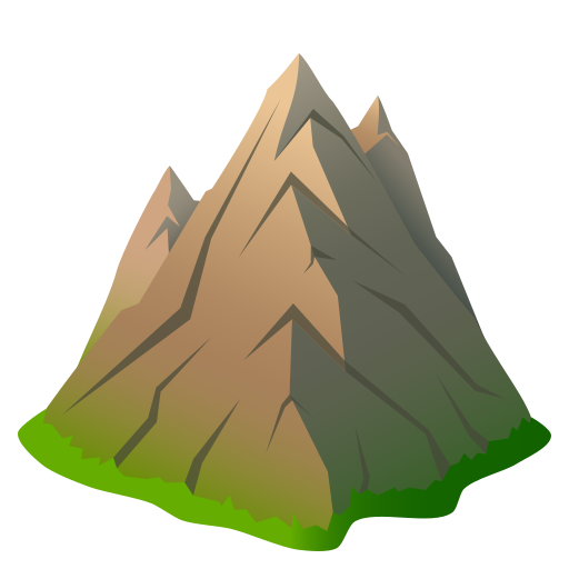 Mountain as drawn by JoyPixels in 9.0