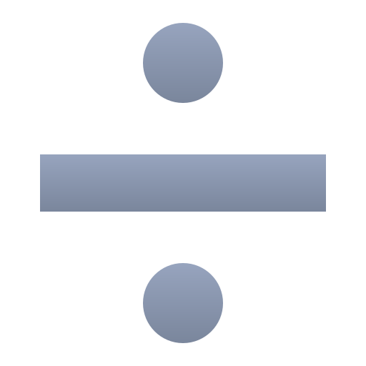 Divide as drawn by JoyPixels in 9.0