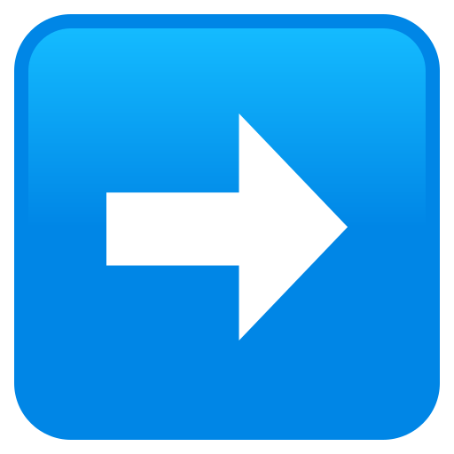 Right Arrow as drawn by JoyPixels in 9.0