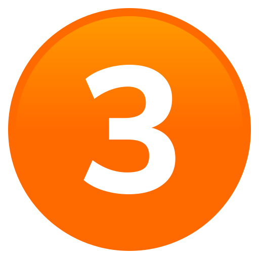 Digit Three as drawn by JoyPixels in 9.0