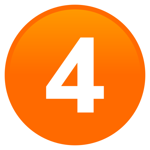 Digit Four as drawn by JoyPixels in 9.0