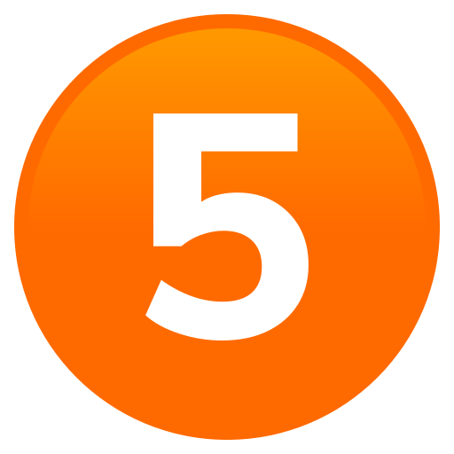 Digit Five as drawn by JoyPixels in 9.0