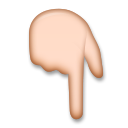Backhand Index Pointing Down: Medium-Light Skin Tone, the design in this release