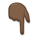 Backhand Index Pointing Down: Dark Skin Tone, the design in this release