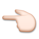 Backhand Index Pointing Left: Light Skin Tone, the design in this release